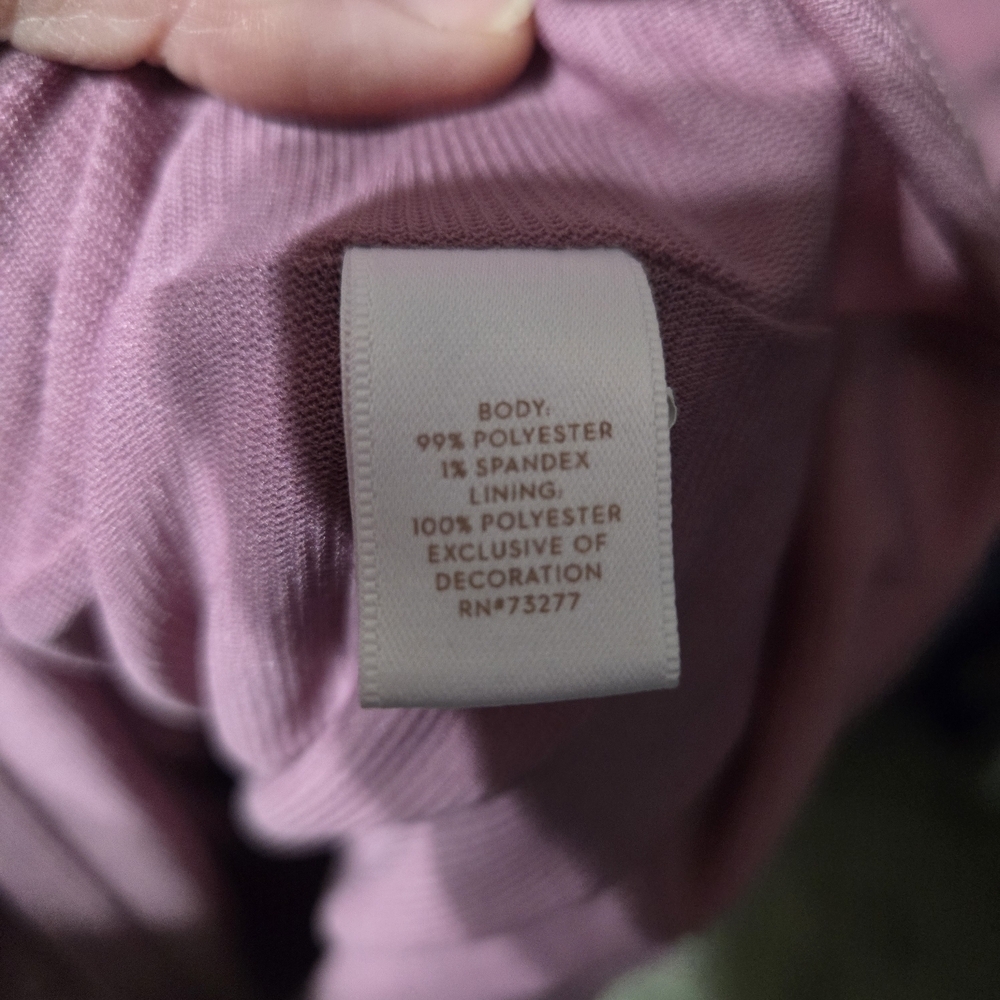 LC Lauren Conrad Mauve Ruffle Sleeve Midi Dress - Picture 3 of 4